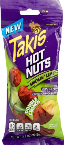 Takis Hot Nuts Smokin' Lime Chipotle Peanuts Perspective: front