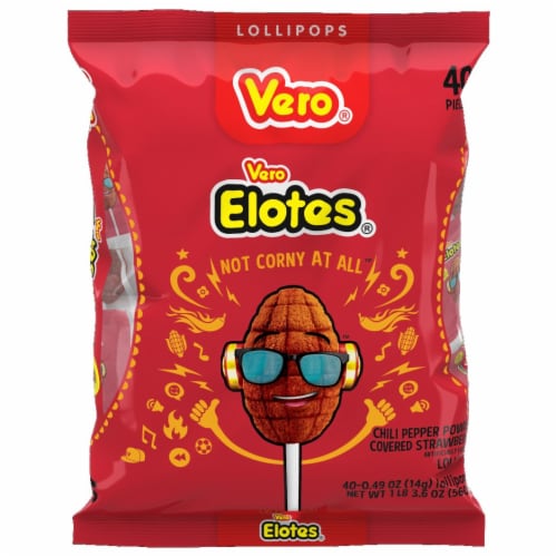 Vero® Elotes® Not Corny At All™ Lollipops Perspective: front
