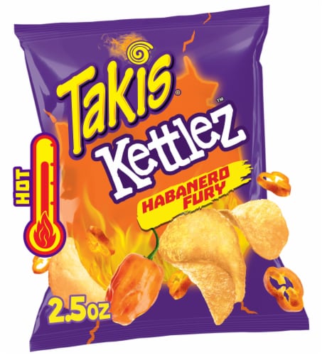 Takis Habanero Fury Kettlez Habanero Kettle-Cooked Potato Chips Perspective: front