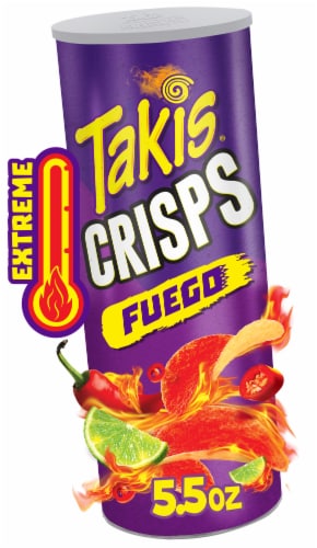 Takis Fuego Crisps Hot Chili Pepper & Lime Potato Crisps Perspective: front