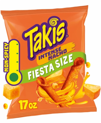 Takis Intense Nacho Cheese Rolled Tortilla Chips Perspective: front
