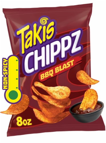 Takis BBQ Blast Chippz Barbecue Thin-Cut Potato Chips Perspective: front