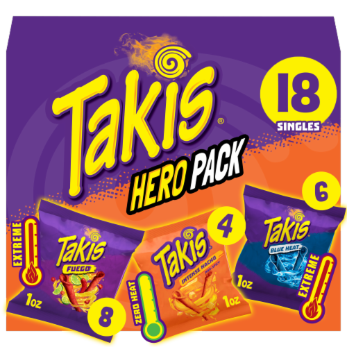 Takis Hero Assorted Rolled Tortilla Chips Perspective: front