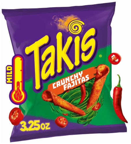 Takis Crunchy Fajitas Fajita Rolled Tortilla Chips Perspective: front