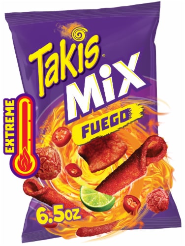 Takis Fuego Mix Hot Chili Pepper & Lime Snack Mix Perspective: front