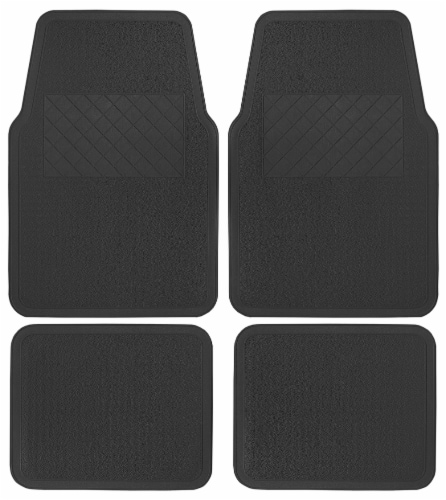 Pilot Automotive Vinyl Floor Mats - Black Perspective: front