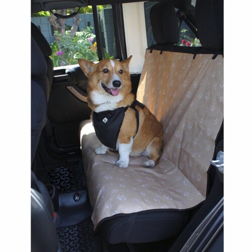 Bella & Max PR-313 Pet Paw Print Seat Liner Perspective: front