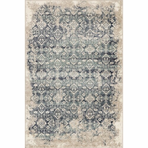 Heritage 9372 Ivory/Blue Anna Area Rug, Size - 2'2 x 7'11 Runner Perspective: front