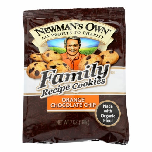 Newman's Own Organics Cookies - Chocolate Chip - Case of 6 - 7 oz. Perspective: front