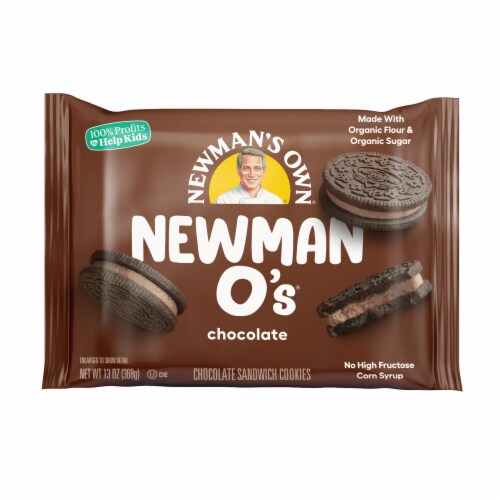 Newman's Own Chocolate Creme Newman-O's Cookies Perspective: front