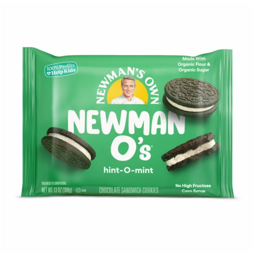 Newman's Own Hint-O-Mint Newman-O's Cookies Perspective: front