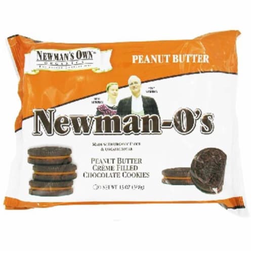 Newman's Own Organic Peanut Butter Newman-O's Cookies Perspective: front