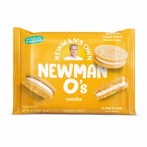 Newman's Own Vanilla Newman-O's Cookies Perspective: front