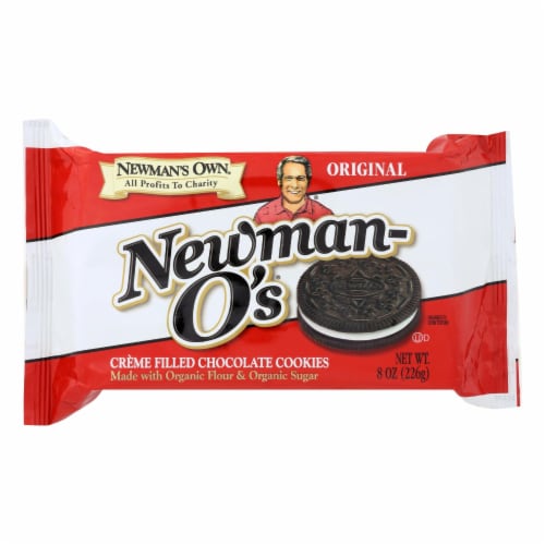 6/8z Newmans Own Original Newman-O's Cookies Perspective: front