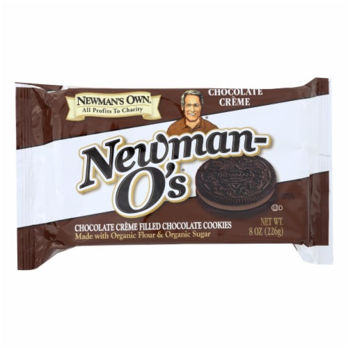 Newman's Own Organics Creme Filled Chocolate Cookies Perspective: front