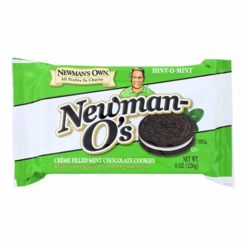 Newman's Own Organics Creme Filled Chocolate Cookies Perspective: front