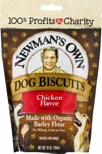 Newman's Own Chicken Flavor Dog Biscuits Perspective: front