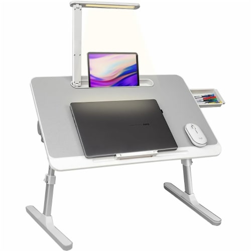 Lap Desk For Laptop Portable Bed Table Desk Laptop Desk With Led Light And Drawer Adjustable 1 unit Foods Co