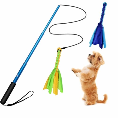 Extendable Dog Flirt Pole With Lure 10.23 26.77In Teaser Wand With 2 Replaceable Interactive 1 unit King Soopers