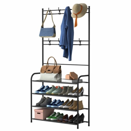 Shoe rack coat hanger best sale