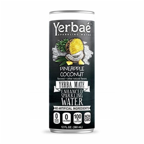 Yerbae Enhanced Pineapple Sparkling Water, 12 fl. oz - Pack of 12 Perspective: front