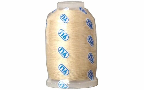 YLI Soft Touch 60/2ply Cotton Thread 1000yd Naturl Perspective: front