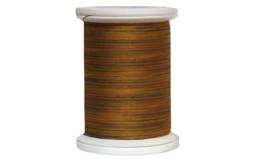 YLI Merc Cotton Quilt Thread 500yd Green to Tan Perspective: front