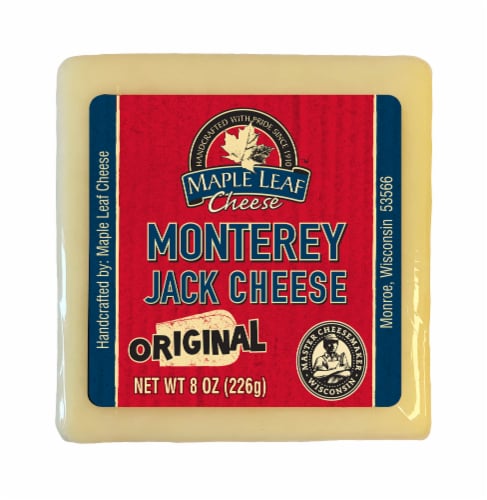 Maple Leaf Original Monterey Jack Cheese Block Perspective: front