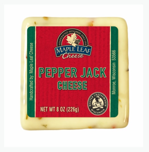 Maple Leaf Pepper Monterey Jack Cheese Perspective: front