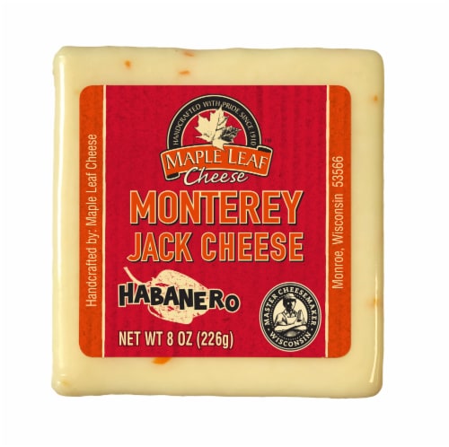 Maple Leaf Habanero Monterey Jack Cheese Perspective: front