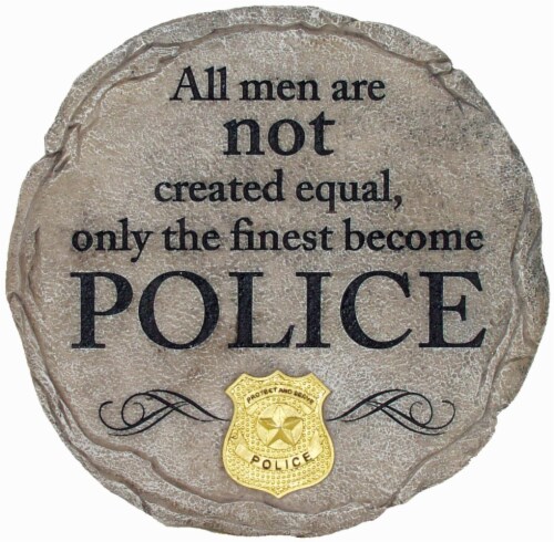 Spoontiques Police Stepping Stone & Wall Plaque Perspective: front