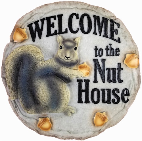 Spoontiques Stepping Stone & Wall Plaque - Welcome to the Nut House Perspective: front