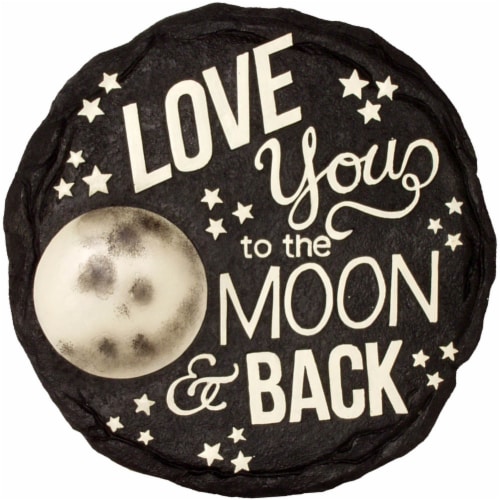 Spoontiques Moon and Back Stepping Stone Wall Plaque Perspective: front