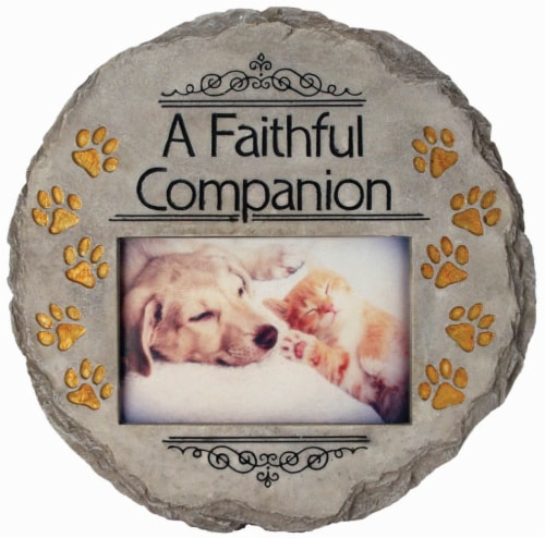 Spoontiques Faithful Companion Stepping Stone and Wall Plaque Perspective: front