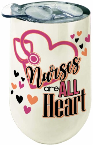 Spoontiques Nurse Stainless Wine Tumbler Perspective: front