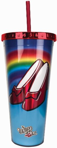 Ruby Slippers Foil Cup w/Straw Perspective: front