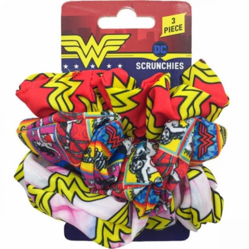 Wonder Woman Wonder Woman Scrunchies Set - 3 Piece Costume Perspective: front