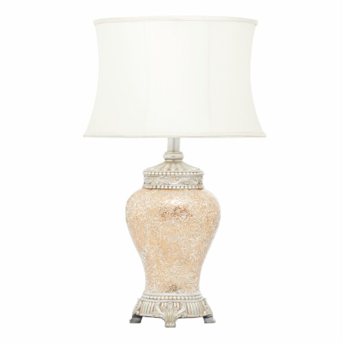 Juniper + Iris Bronze Glass Tuscan Table Lamp Perspective: front