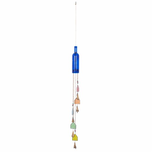 Juniper + Iris Glass Eclectic Windchime - Blue Perspective: front