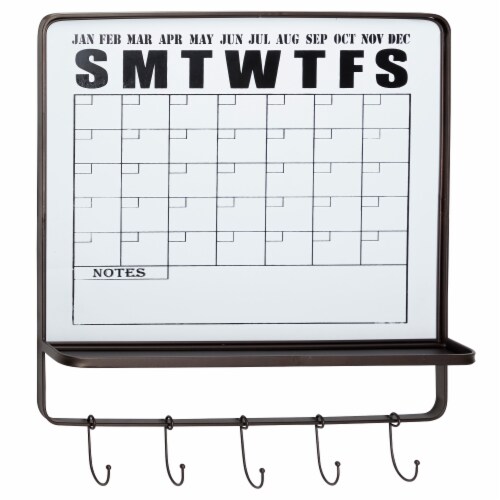 Juniper + Iris Black and White Dry Erase Board Calendar Wall Decor Perspective: front