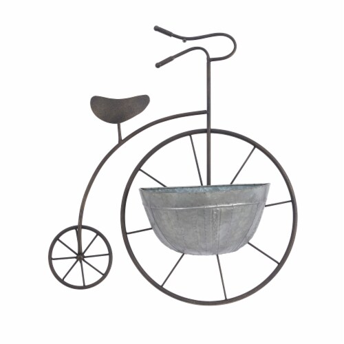 Juniper + Iris Metal Industrial Plantstand -Grey Perspective: front