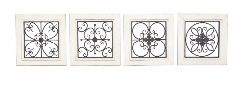 Juniper + Iris Abstract Black Wood Farmhouse Wall Decor Perspective: front