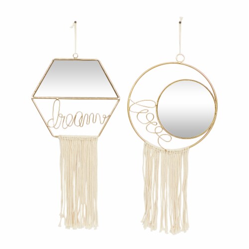 Juniper + Iris Gold Metal Contemporary Wall Mirror Perspective: front