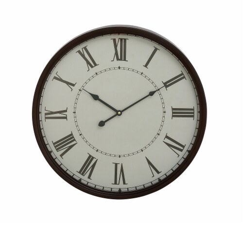 Juniper + Iris Traditional Metal Wall Clock - White Perspective: front