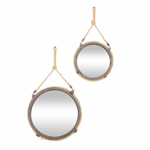 Juniper + Iris Metal Rustic Wall Mirror - Brown Perspective: front