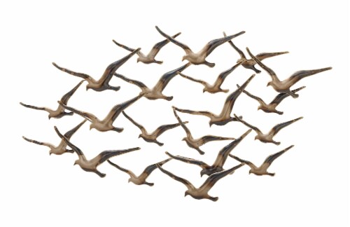 Juniper + IrisMetal Coastal Birds Wall Decor - Gold Perspective: front