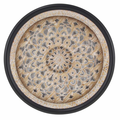 Juniper + Iris Rustic Abstract Wood Wall Decor - Brown Perspective: front