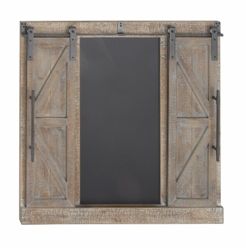 Juniper + Iris Farmhouse Abstract Wood Wall Decor - Brown Perspective: front