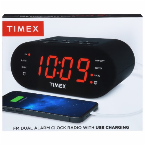 Timex Dual Alarm Clock Radio Perspective: front