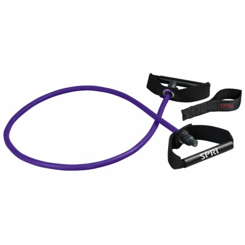 Spri Xertube Ultra Heavy Resistance Band & Door Strap - Purple Perspective: front